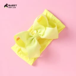 Grosgrain Ribbon Big Bownot Baby Headband For Newborn Girls Soft Nylon Elastic Headband For Kid Headwear Hair Accessories Gifts