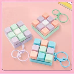 One/Nine-key Fingertip Pressing Key Keychain Adult Stress-relieving Finger Keyboard Game Key Chain Stress-relieving Magic Toy