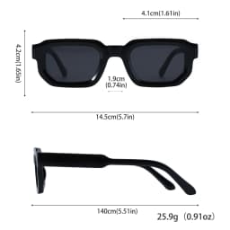 6PCS/Set Women Vintage Rectangle Frame Sunglasses Fashion Retro Sun Glasses Luxury Brand Design Glasses Eyewear Men Goggle