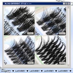 Lasvirey Cluster Lashes Kit DIY Fluffy Lash Clusters 4 IN 1 Mixed Full Set Individual Eyelashes Extension with Lash Bond & Seal