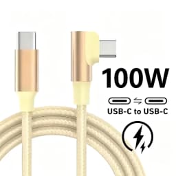 90 Degree Elbow USB C Fast Charge Cable For iPhone 17 16 15 Pro Max Samsung Xiaomi Redmi POCO OnePlus Nylon Braided Type C Cable