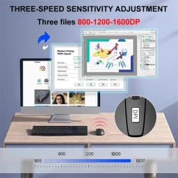 2.4G Wireless Mouse Bluetooth 5.4 Gaming Mouse Ergonomic Mice 800-1200-1600 DPI Mouse Rechargeable Office Mice for PC Laptop
