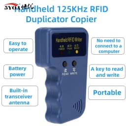 5YOA Handheld RFID ID Card Writer Copier 125KHz EM4100 5200 Duplicator T5577 Rewritable Keyfobs Tags Programmer Access Control