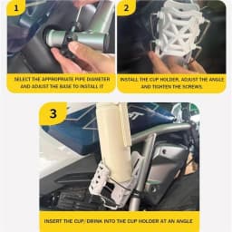1 PCS 360 Degree Adjustable Bike Motorcycle Handlebar Cup Holder Cage For Water Bottle MTB Road Cycling ADV Motorbike Mount