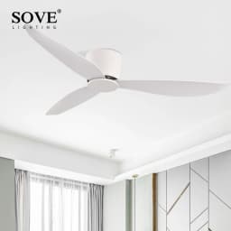 SOVE Low Floor Modern BLDC Ceiling Fan with Remote Control Household Use Ventilation Fan Motor Electric Fan Decorative Fans