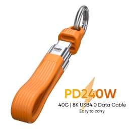 USB-C to Type-C 240W USB4.0 40Gbps Cable Keychain PD3.1 5A 8K@60Hz Data Cord For TV Laptop Tablet MacBook Video Transmission﻿