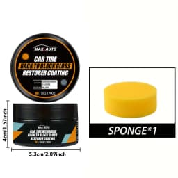 Car Tire Clear Restorer Polish Wax Back to Black Gloss Long-Lasting Coating Plastic Renovator Cleaning Tire Gloss Enhancer Kit