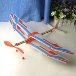 Children Novelty Plastic Educational Toy DIY Foam Aircraft Elastic Rubber Airplane Powered Flying Glider Assembly Plane Model