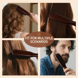 Boar Bristle Hair Brush (Unisex) - Fragrance-Free Professional Barber Styling Bristle Brush, Suitable for Thick/Fine Hair