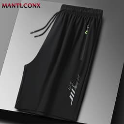 Summer Men's Shorts Cool Sportswear Running Sport Shorts Casual Bottoms Gym Fitness Training Jogging Short Pants Men Black Gray