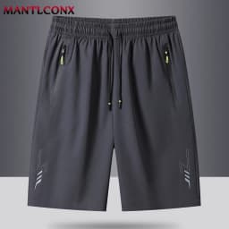 Summer Men's Shorts Cool Sportswear Running Sport Shorts Casual Bottoms Gym Fitness Training Jogging Short Pants Men Black Gray