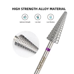 NotNoot Nail Drill Bits, 3/32'' Multi-function, Suitable for Manicure Pedicure Cuticle Gel Polishing, Right hand use only