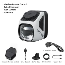 CYCLAMI CYC1700 Wireless Remote Hanging Bike Headlight High Brightness Cutoff Line Front Light 4000mAh 1700 Lumen Aluminum Alloy