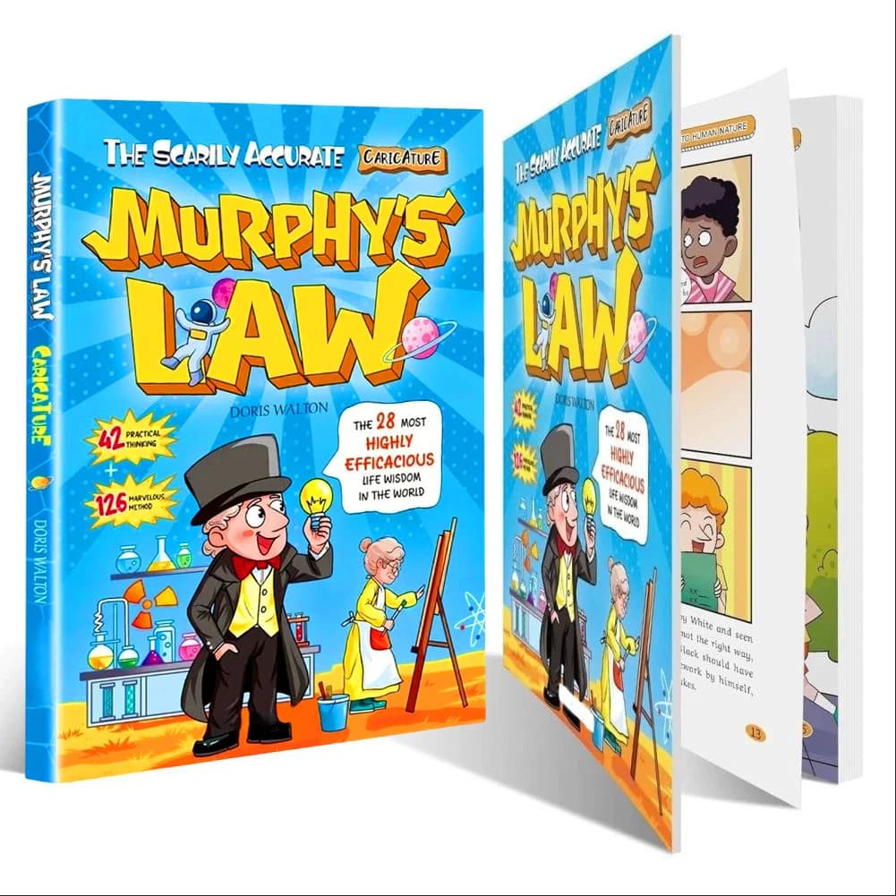 English-only Murphy's Law Learning Book For Kids 8-12 Years Old Builds Resilience