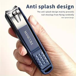 Stainless Steel Nail Clippers Manicure Tools Large Opening Nail Trimmer Anti Splash Design Sharp Edge Christmas Gift