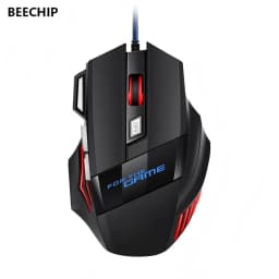 1 PC New Hyperspeed USB Gaming Mouse RGB Backlit Ergonomic Game Mice 7D Esports Wired Mouse for Laptop PC Gamer