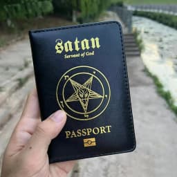 Passport Cover Anime Black Edition Travel Document Passport Holder