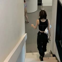 New Harajuku Goth Jogging Cargo Pants Women Streetwear Black High Waist Solid Color Oversized Pant Casual Trousers Female
