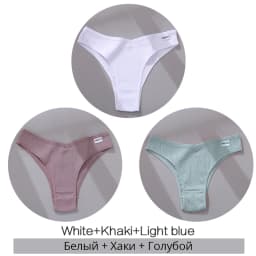 3Pcs/Set Cotton Women Briefs Sexy Low Rise Panties Female Seamless Underwear Breathable Underpants Girls M-XL Intimates Lingerie