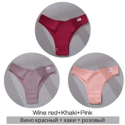 3Pcs/Set Cotton Women Briefs Sexy Low Rise Panties Female Seamless Underwear Breathable Underpants Girls M-XL Intimates Lingerie