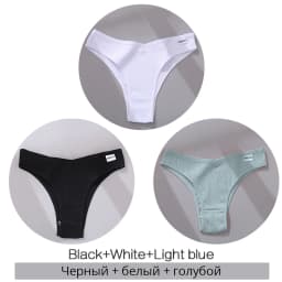 3Pcs/Set Cotton Women Briefs Sexy Low Rise Panties Female Seamless Underwear Breathable Underpants Girls M-XL Intimates Lingerie