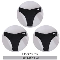 3Pcs/Set Cotton Women Briefs Sexy Low Rise Panties Female Seamless Underwear Breathable Underpants Girls M-XL Intimates Lingerie