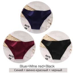 FINETOO M-2XL Women Cotton Underwear 3Pcs/set Comfortable Panties Ladies Plus Size Underpants Solid Color Briefs Female Lingerie