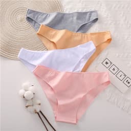FINETOO M-2XL Women Cotton Underwear 3Pcs/set Comfortable Panties Ladies Plus Size Underpants Solid Color Briefs Female Lingerie