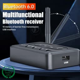 VAORLO Bluetooth 6.0 Audio Receiver 3.5mm AUX RCA With Mic HIFI Stereo Wireless Adapter Support USB U-Disk For Car Speaker Amp