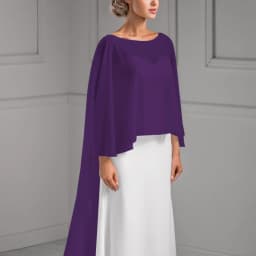 Wedding Bridal Chiffon Long Cape Dinner Party Formal Lady Cloak O-neck Prom Women Shawl Elegant High-low Wrap White Pink Black