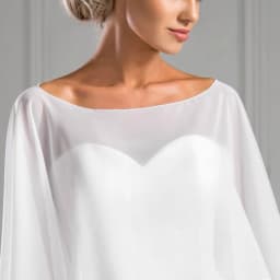 Wedding Bridal Chiffon Long Cape Dinner Party Formal Lady Cloak O-neck Prom Women Shawl Elegant High-low Wrap White Pink Black