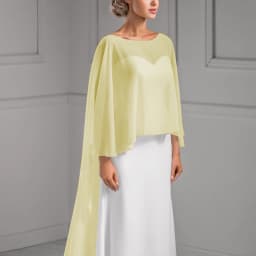 Wedding Bridal Chiffon Long Cape Dinner Party Formal Lady Cloak O-neck Prom Women Shawl Elegant High-low Wrap White Pink Black