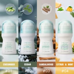 1 PC Flora Ruby Light Green Series Deodorant Roll On w omen's and men all-purpose Deodorant Roll Aluminum Free easy to carry a