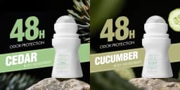 1 PC Flora Ruby Light Green Series Deodorant Roll On w omen's and men all-purpose Deodorant Roll Aluminum Free easy to carry a