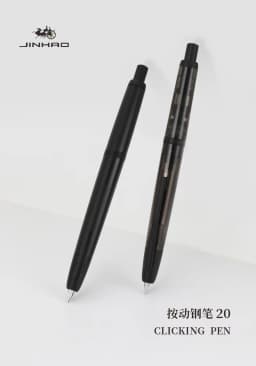Jinhao 20 Press Retractable Fountain Pen EF/F Nib with Converter Resin Writing Gift Pen