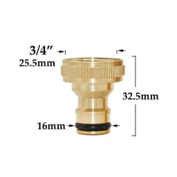 1/2'' 5/8" 3/4'' 1'' Brass Hose Quick Connector Water Stop Fitting Copper Thread Tap Coupling Garden Watering Gun Adapter