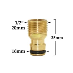 1/2'' 5/8" 3/4'' 1'' Brass Hose Quick Connector Water Stop Fitting Copper Thread Tap Coupling Garden Watering Gun Adapter
