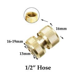 1/2'' 5/8" 3/4'' 1'' Brass Hose Quick Connector Water Stop Fitting Copper Thread Tap Coupling Garden Watering Gun Adapter