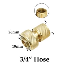 1/2'' 5/8" 3/4'' 1'' Brass Hose Quick Connector Water Stop Fitting Copper Thread Tap Coupling Garden Watering Gun Adapter