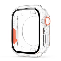 Screen Protector for Apple Watch 46mm 45mm 44mm 40 41 42mm Hard PC Front Rear Bumper Case iwatch 10 9 8 7 SE 6 5 Change To Ultra