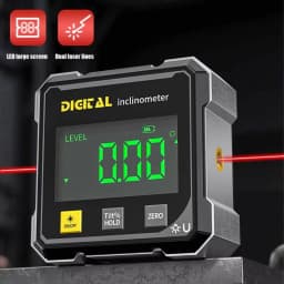 NEW 2-Side Magnetic Digital Angle Gauge With Laser Electronic Protractor Horizontometer Inclinometer Angle Ruler Slope Measuring