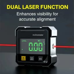 NEW 2-Side Magnetic Digital Angle Gauge With Laser Electronic Protractor Horizontometer Inclinometer Angle Ruler Slope Measuring