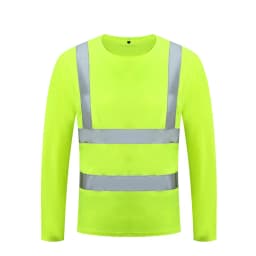 2023Outdoor Shirt Fluorescent High Visibility Safety Work Shirt Summer Breathable Work T Shirt Reflective Vest t-shirt Quick Dry