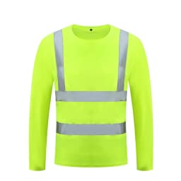 2023Outdoor Shirt Fluorescent High Visibility Safety Work Shirt Summer Breathable Work T Shirt Reflective Vest t-shirt Quick Dry