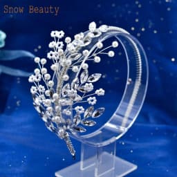 A315 Silver Wedding Hair Accessories Full Crystal Hair Jewelry Headpiece Handmade Bridal Tiara Vintage Bride Headband Headwear