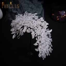 A315 Silver Wedding Hair Accessories Full Crystal Hair Jewelry Headpiece Handmade Bridal Tiara Vintage Bride Headband Headwear