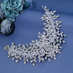 A315 Silver Wedding Hair Accessories Full Crystal Hair Jewelry Headpiece Handmade Bridal Tiara Vintage Bride Headband Headwear
