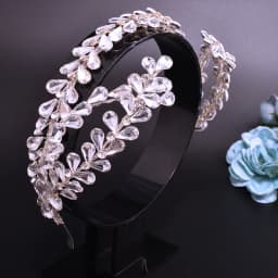 A315 Silver Wedding Hair Accessories Full Crystal Hair Jewelry Headpiece Handmade Bridal Tiara Vintage Bride Headband Headwear