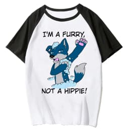 Furry Tee women streetwear comic funny top girl designer funny streetwear clothes