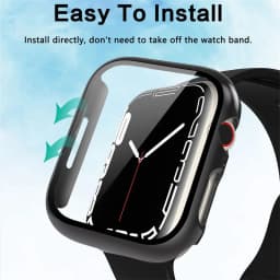 Glass+Cover For Apple Watch case 9 8 7 6 SE 5 iWatch Accessorie Screen Protector Apple watch serie 44mm 40mm 41mm 45mm 42mm 38mm
